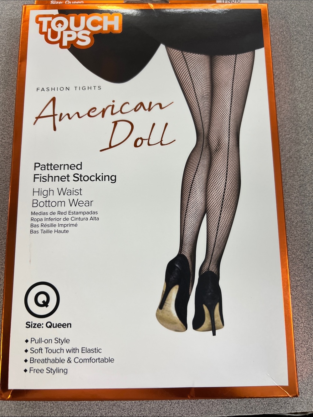 Touch Ups Black Patterned Fishnet High Waist Stockings